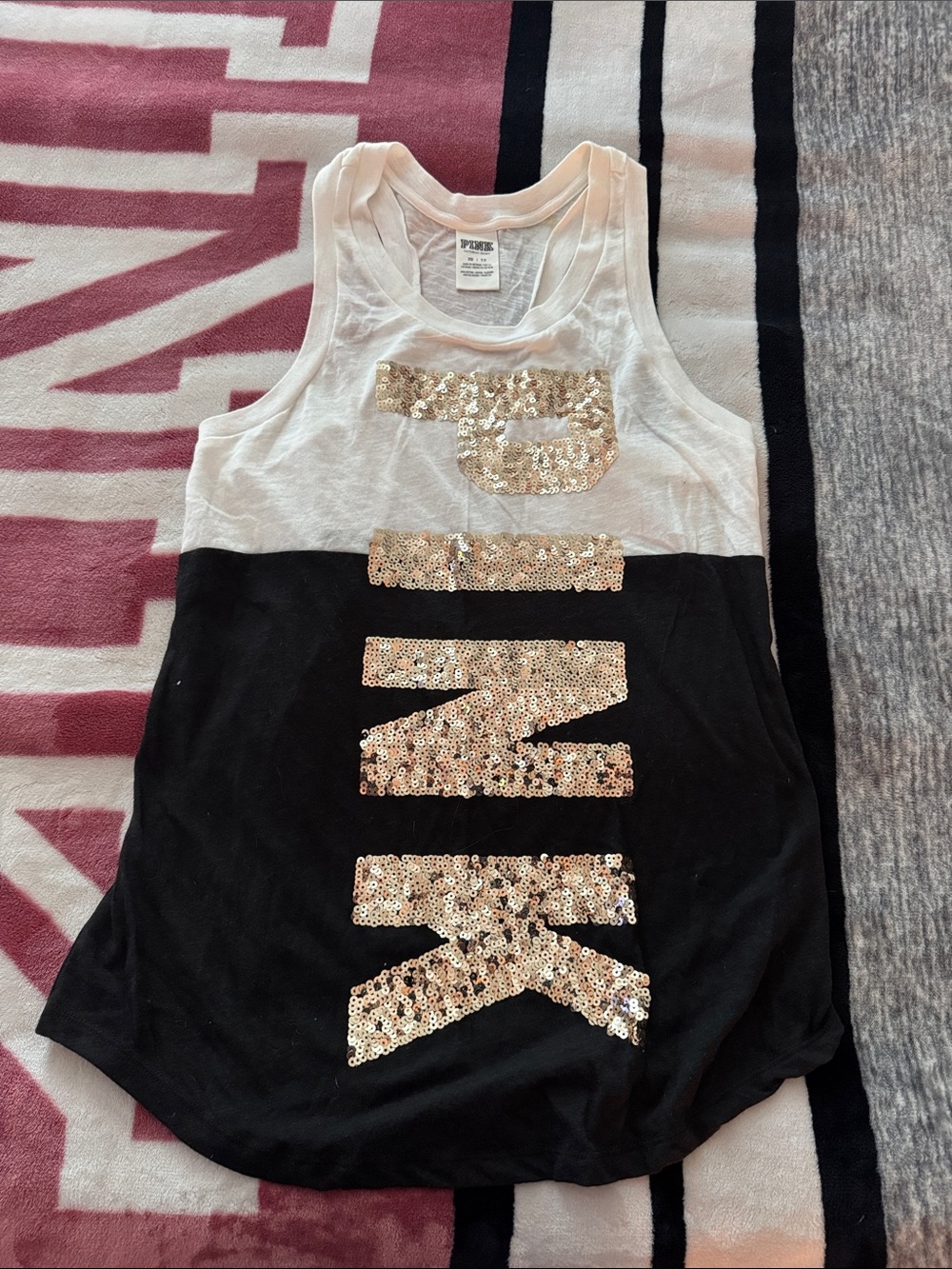 PINK bling tank top
